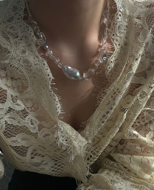 Floating Sugar Baroque Necklace