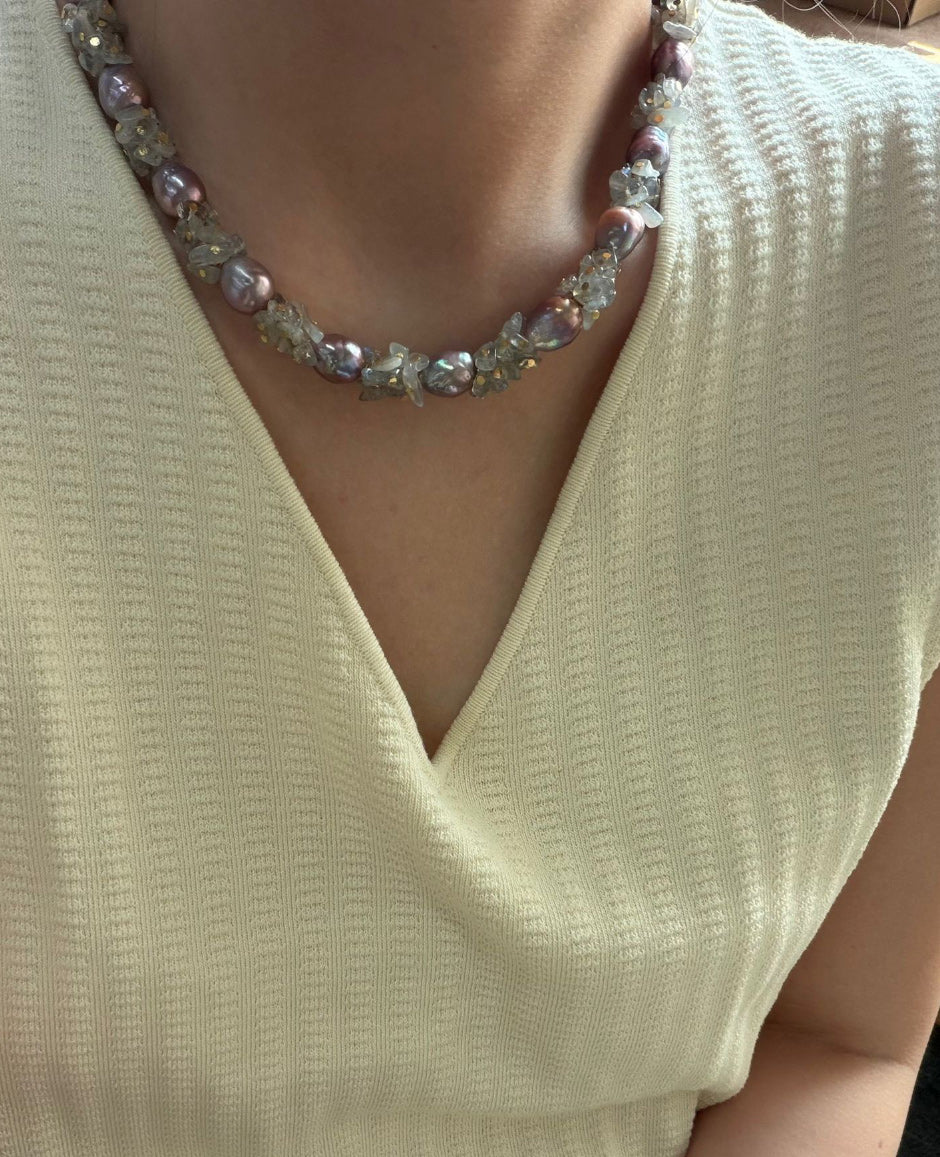 Baroque Moonstone Necklace