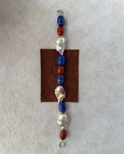 Blue & Red Baroque Bracelet