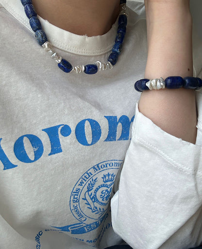 Deep Blue Baroque Necklace