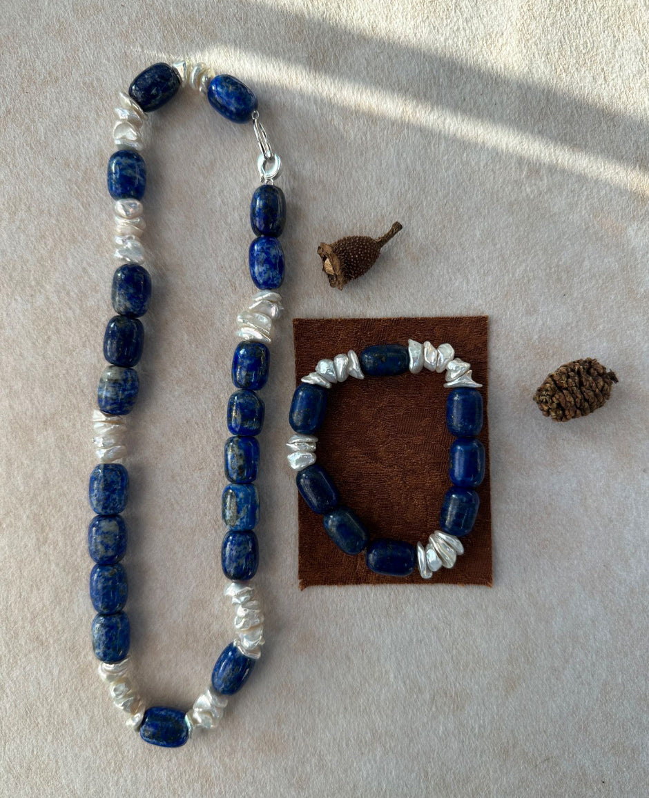 Deep Blue Baroque Necklace
