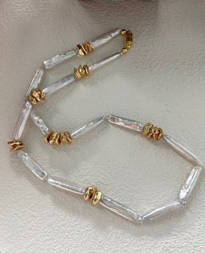 Gold Baroque Link Necklace