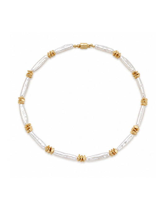 Gold Baroque Link Necklace