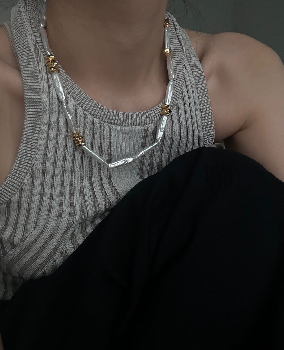 Gold Baroque Link Necklace
