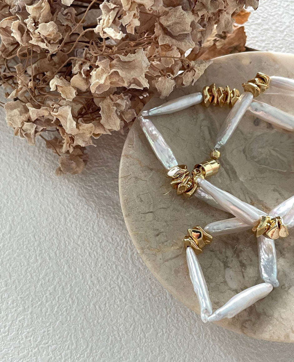 Gold Baroque Link Necklace