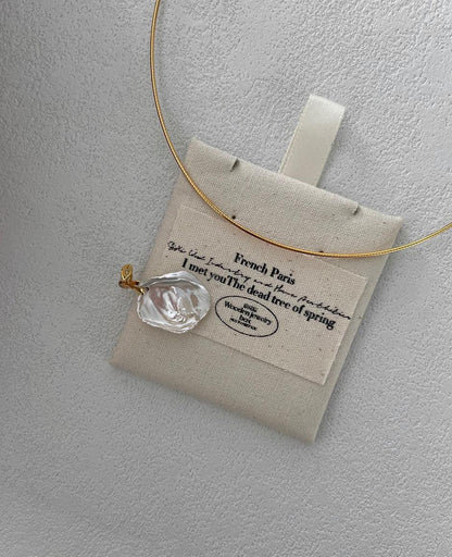 Golden Petal Choker Necklace