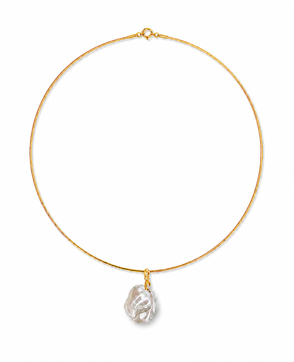 Golden Petal Choker Necklace
