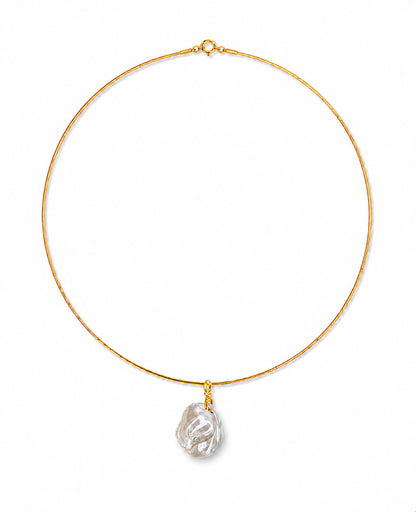 Golden Petal Choker Necklace