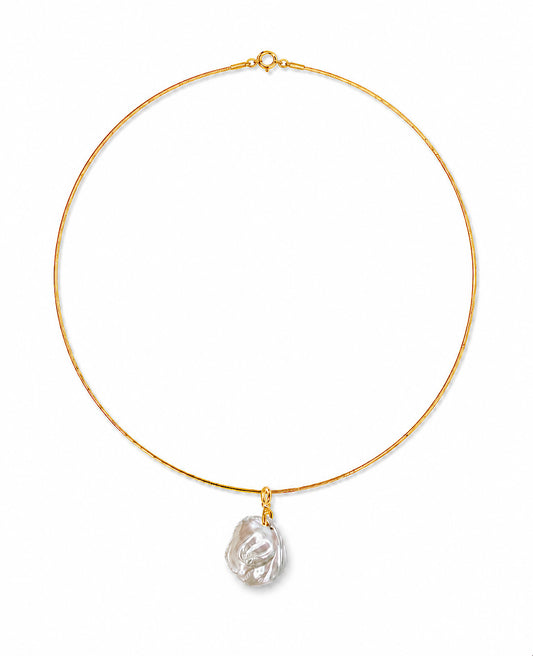 Golden Petal Choker Necklace