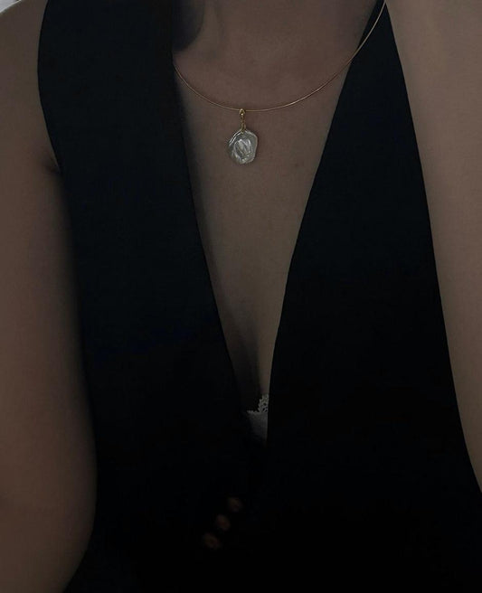 Golden Petal Choker Necklace