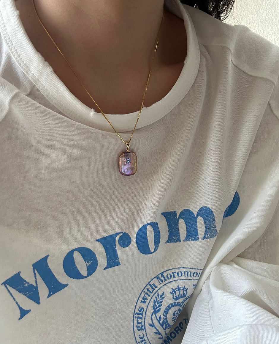 Iridescent Baroque Cube Necklace