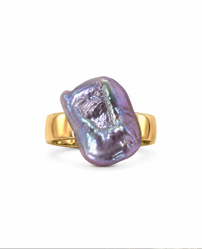 Iridescent Baroque Cube Ring