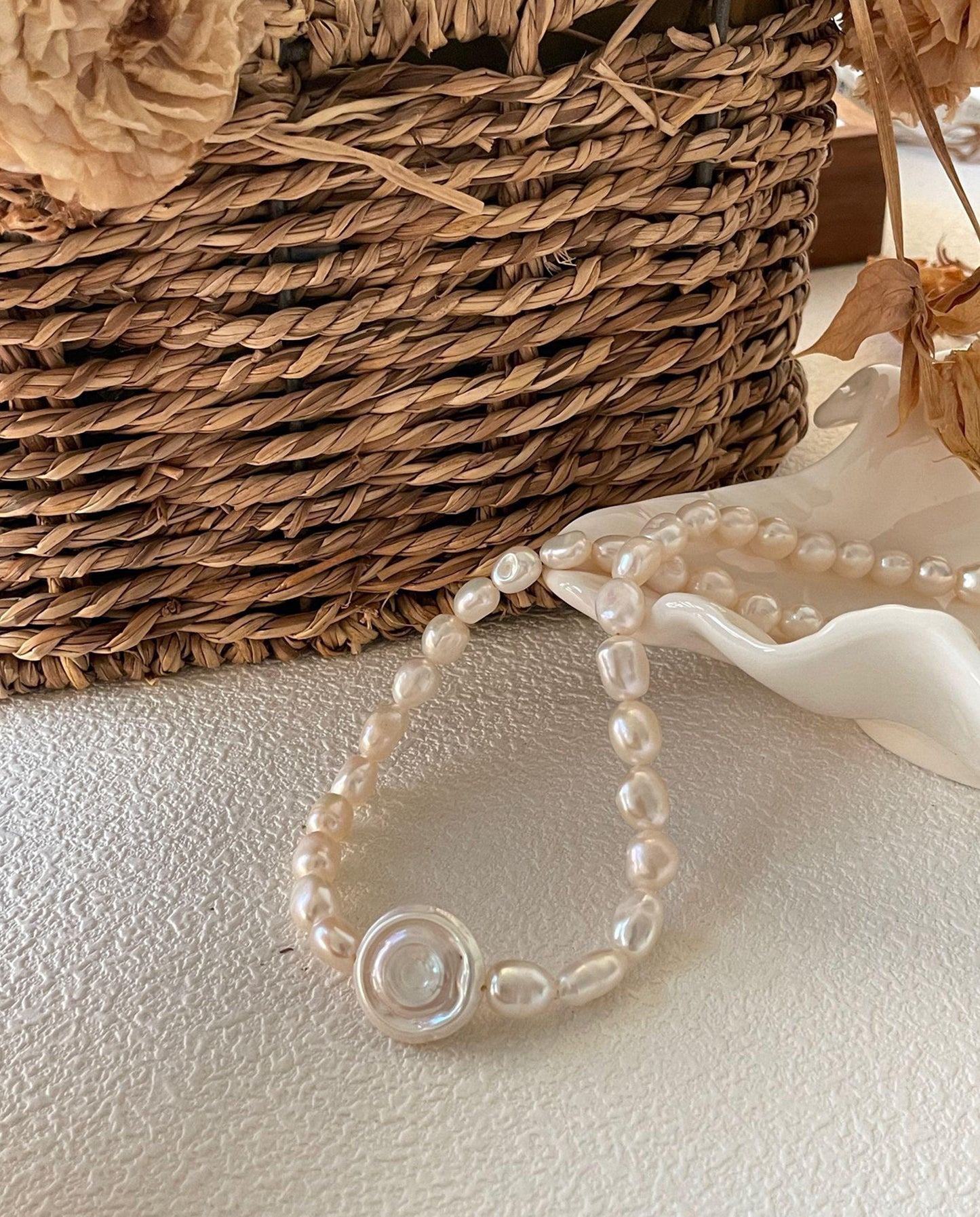 Roman Holiday Beaded Necklac