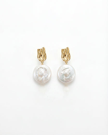 Roman Holiday Single Pearl Earrings