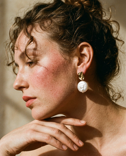 Roman Holiday Single Pearl Earrings