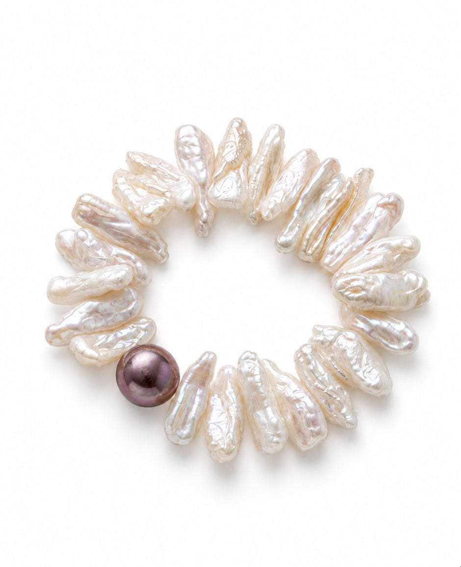 Sunlit Daisy Pearl Bracelet