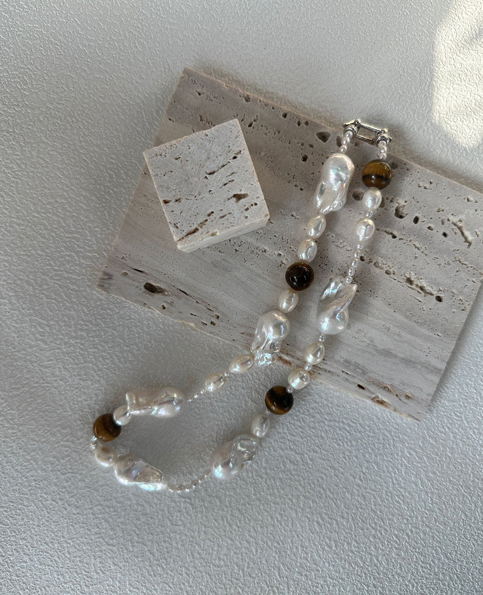 Tiger Eye Beads Necklace