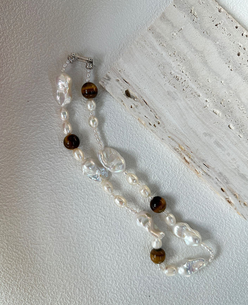Tiger Eye Beads Necklace