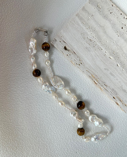 Tiger Eye Beads Necklace