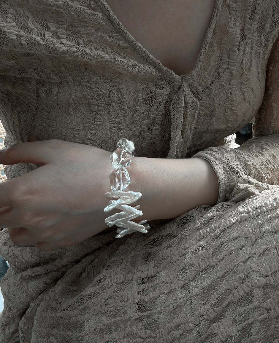 Wave & Ice Crystal Bracelet