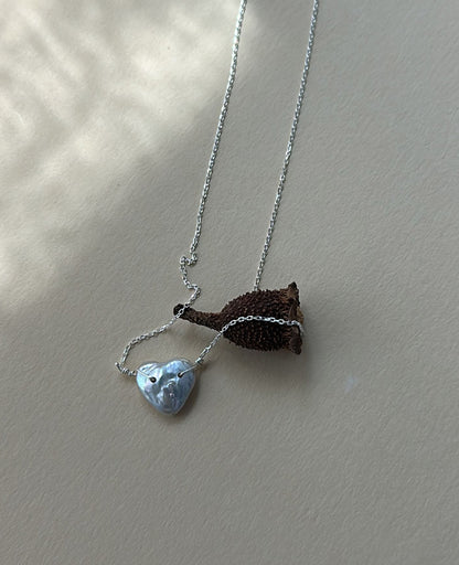 Wink Heart Silver Necklace