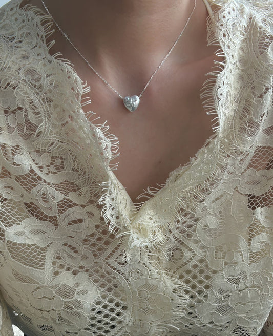 Wink Heart Silver Necklace